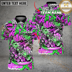 Maxcorners Bowling Screaming Funny Graffiti Multicolor Options Personalized Name, Team Name 3D Shirt
