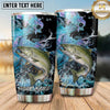 Maxcorners Fishing Tumbler Turquoise Galaxy Splash Design Personalized Name Tumbler (13 Species)