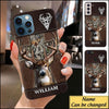 Maxcorners Deer Hunting Leather Cross Personalized Name Phone Case LM0912