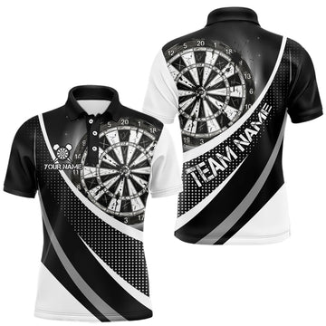 Maxcorners Personalized Grey Dart Shirt for Team Dart Jersey for Men Dartboard League Uniform LM1903
