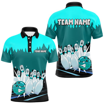 Maxcorners Custom Bowling Shirts for Women Men Bowling Jersey Polo & 1/4 Zip Shirt for Team