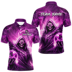 Maxcorners Pink Bowling Shirts for Team Women Men Custom Death Bowling Jersey Bowl League
