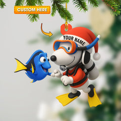 Maxcorners Christmas Diving Home Decor, Christmas Ornament, Personalized Ornament 2D Flat LM2111