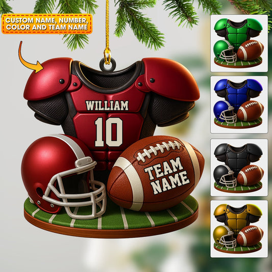 Maxcorners Football Team Christmas, Home Decor, Christmas Ornament, Personalized Ornament 2D Flat LM2111