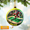 Maxcorners Tennis Santa Decor Christmas Ornament, Personalized Ornament 2D Flat LM2211