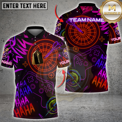Maxcorners Neon Gamer Darts Neon Style Multicolor Customized Name, Team Name 3D Shirts