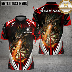 Maxcorners Darts Firebreath Dragon Multicolor Customized Name, Team Name 3D Shirts