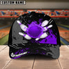Maxcorners Bowling Paint Fire Multicolor Personalized Name 3D Cap
