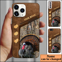 Maxcorners Turkey Hunting Premium Brown Pattern Personalized Name Phone Case LM0912