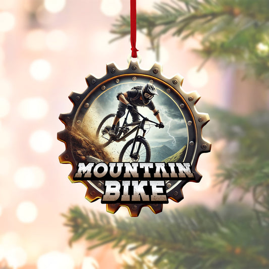 Maxcorners Mountain Bike Ornament, Unique Gifts For Bike Riders, Acrylic Ornament, Christmas Tree Decoration