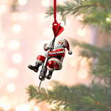 Maxcorners Personalized Dart Board Santa Ornament, Christmas Gift For Dart Lovers, Funny Santa Christmas Ornament