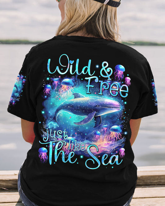 Maxcorners Wild And Free Just Like The Sea Whale All Over Print LM2101