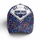 Macorners Personalized Bowling 3D Cap, Custom Bowling Hat for Men Women