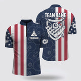 Maxcorners US Flag 8 Ball Pattern Billiards 3D Jerseys Shirts