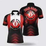 Maxcorners 8 Ball Canadian Flag Billiard Polo Shirts Canada Billiard Jersey Shirts