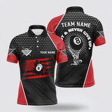 Maxcorners Billiard 8 Ball USA Flag 3D Polo Shirts