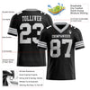 Maxcorners Custom Black White-Gray Authentic Football Jersey LM2605