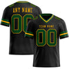 Maxcorners Custom Black Green-Gold Authentic Football Jersey LM2605