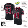 Maxcorners Custom Black Maroon-White Mesh Authentic Throwback Football Jersey LM2605