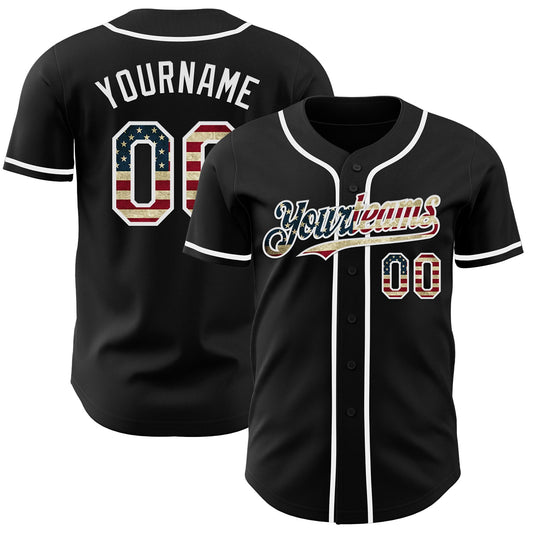 Maxcorners Custom Royal White-Red 3D Patriotic American Flag Premium Baseball Jersey LM0210