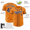 Maxcorners Custom Bay Orange Navy-White Authentic Baseball Jersey LM2605