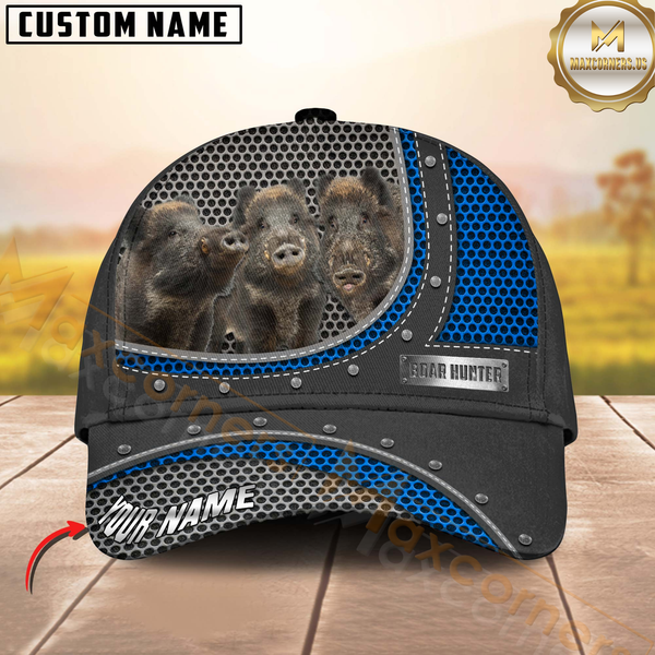 Maxcorners Hunting Style Metal Pattern Mesh Cap Personalized Name 3D Cap