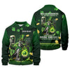 Maxcorners Irish Skull Leprechaun Hat Dark Beer Green St Patrick's Day Polo Shirts For Men, Golf Shirts For Men
