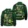 Maxcorners Hello Darkness Four Leaf Clover St Patricks Day Fun Golf Shirts For Men, St Patrick's Green Polo Shirts For Men