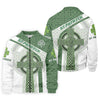 Maxcorners St Patrick's Day Celtic Knotwork Pattern Shamrock Golf Shirt, Polo Shirts For Men, Golf Shirts For Men