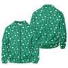 Maxcorners Stick Figure Golf Pose St Patrick's Day Shamrock Green Golf Shirt, Polo Shirts For Men, Golf Shirts For Men