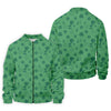 Maxcorners Leprechaun Hat Shamrock Beer Dark Green Seamless Pattern St. Patrick’s Day Golf Shirt, Golf Shirts For Men