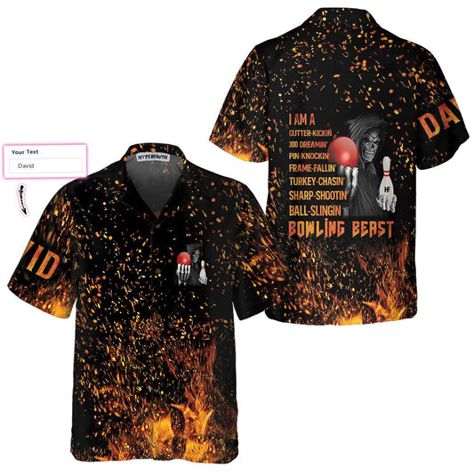 Maxcorners Bowling Beast Custom Hawaiian Shirt