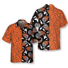 Maxcorners Flame Striking Bowling Hawaiian Shirt