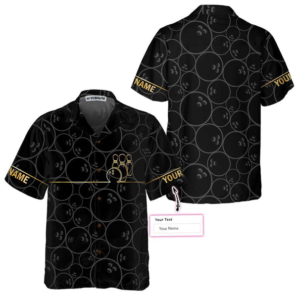 Maxcorners Bowling Pattern And Golden Hawaiian Shirt