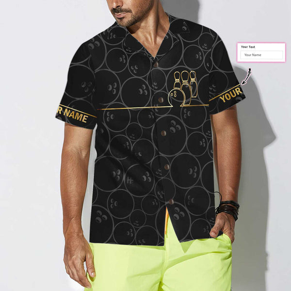 Maxcorners Bowling Pattern And Golden Hawaiian Shirt