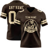 Maxcorners Custom Brown Cream Authentic Football Jersey LM2605