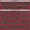 Maxcorners Custom Burgundy Black-Cream Mesh Authentic Football Jersey LM2605