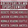 Maxcorners Custom Burgundy White-Black Mesh Authentic Classic Football Jersey LM2605