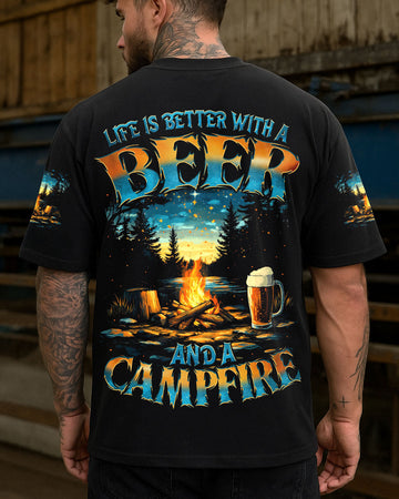 Maxcorners Life Is Better With A Beer And A Campfire All Over Print LM1501