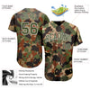 Maxcorners Custom Camo Olive-White Dark Classic Woodland Authentic Salute To Service Baseball Jersey LM2605
