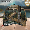 Maxcorners Fishing Patriotic Camo Flag Customized Name 3D Cap