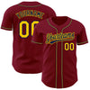 Maxcorners Custom Crimson Gold-Navy Authentic Baseball Jersey LM2605