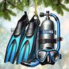 Maxcorners Custom Name Ornament Scuba Diving Equipment, Home Decor Gift For Diver Lovers LM2111