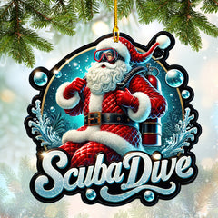 Maxcorners Ornament Santa Scuba Diver, Christmas Home Decor Gift For Diver Lovers LM2111