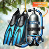 Maxcorners Custom Name Ornament Scuba Diving Equipment, Home Decor Gift For Diver Lovers LM2111