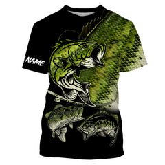 Maxcorners Bass Fishing Customize Name 3D Shirts