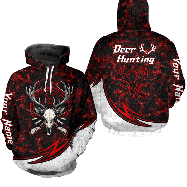 Maxcorners Personalized Deer Hunting Shirts Custom Camouflage Style Trendy Hunters Clothing For Men And Women | Red LM2608