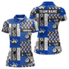 Maxcorners Personalized Bowling Shirt For Mens Custom Bowling Pattern Team Jersey Shirt | Blue
