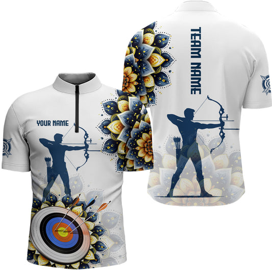 Maxcorners Personalized Thunder Lighting Target Archery 3D Polo Shirts For Women, Custom Archery Team Jerseys