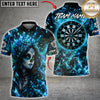 Maxcorners Darts Crystal Crown Skull Woman Multicolor Customized Name, Team Name 3D Shirts